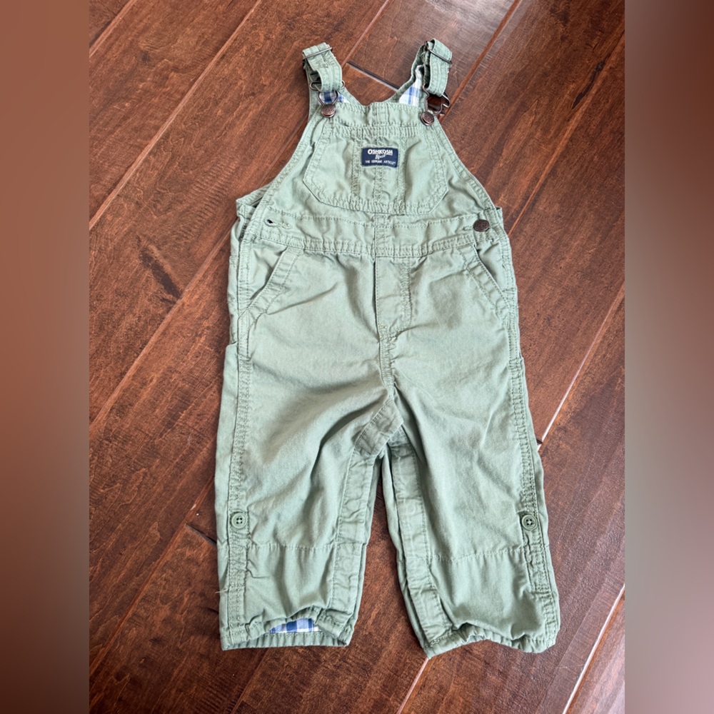 OshKosh B'gosh Green Overalls, 18 m